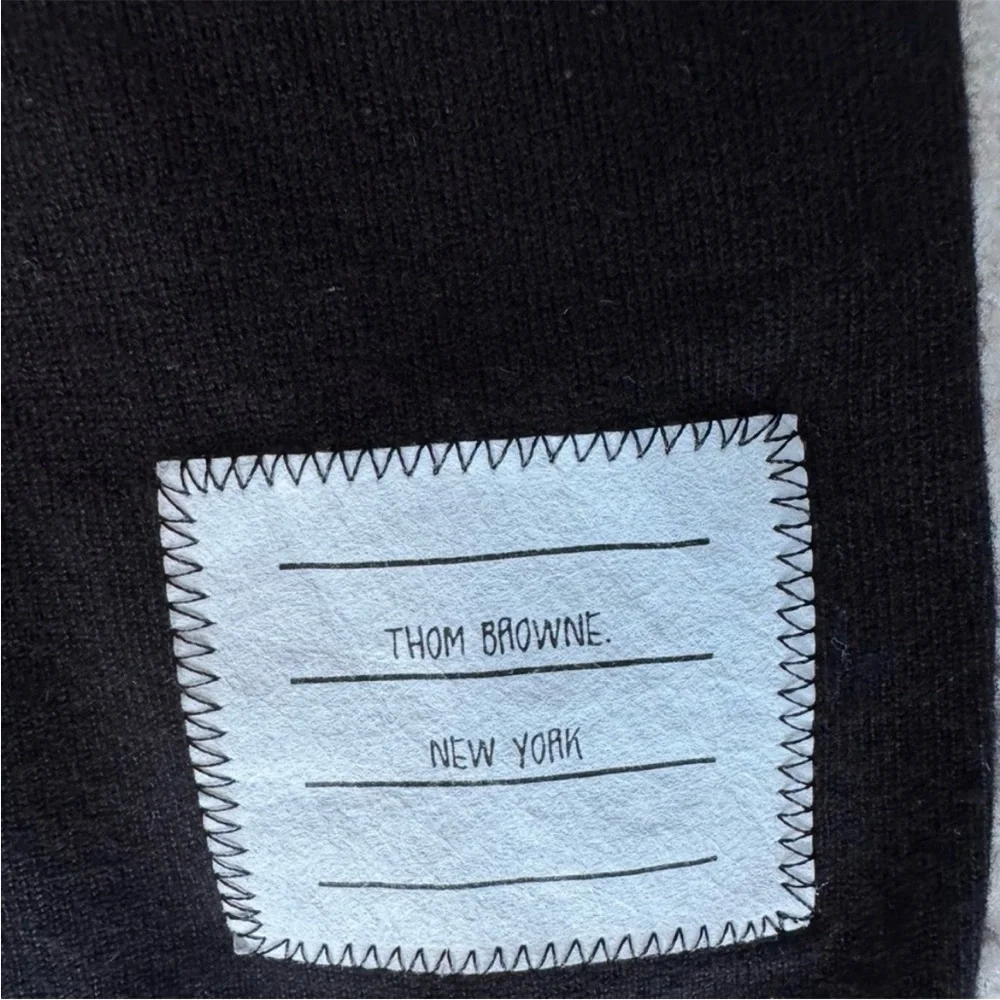 Thom Browne Black and White Polo Shirt - Picture 7 of 7